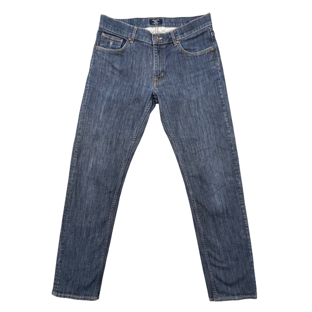Gant Blue Chip Low Waist Narrow Fit Tapered Leg Jeans Mens 32x32
